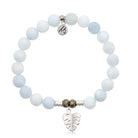 Celestine Gemstone Bracelet with Paradise Sterling Silver Charm
