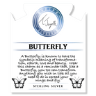 Cherry Jade Gemstone Bracelet with Butterfly Cutout Sterling Silver Charm