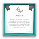 Cherub Charm with Blue Aquamarine Jade Gemstone Bracelet