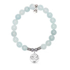 Coastal Memories Charm with Blue Aquamarine Jade Gemstone Bracelet