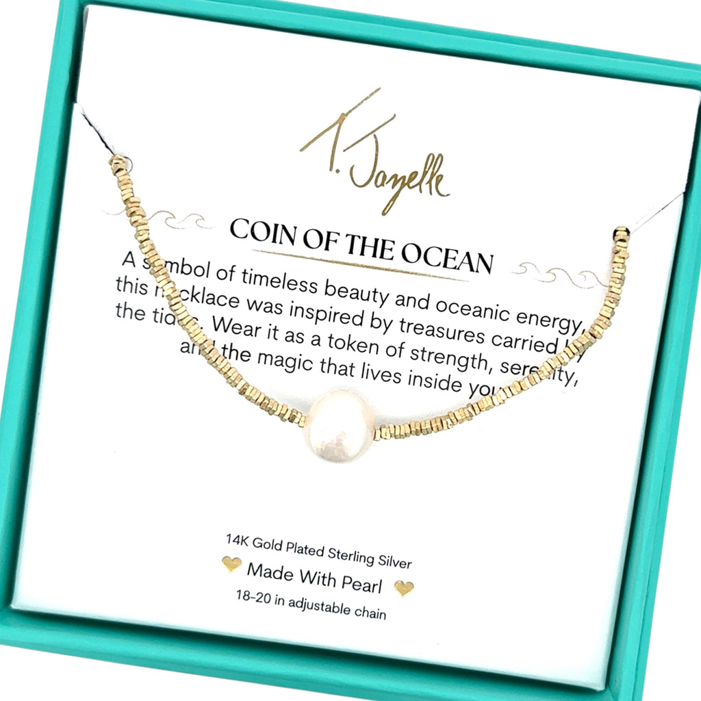 Coin Of The Ocean Gold Charm Necklace
