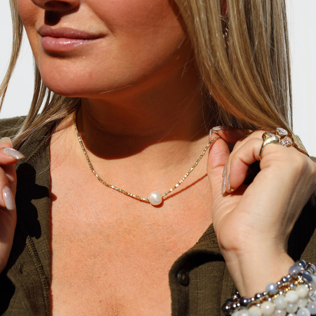 Coin Of The Ocean Gold Charm Necklace