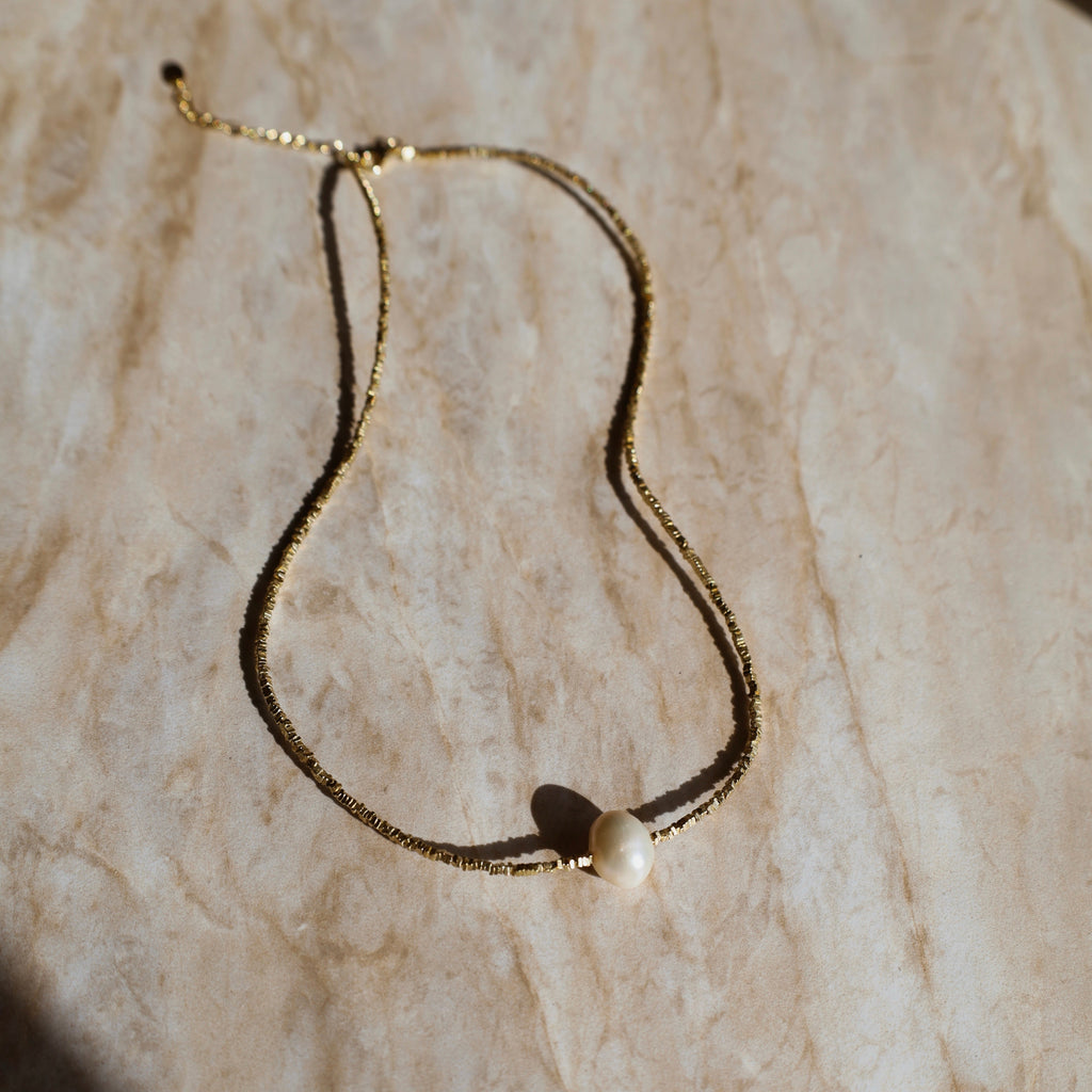 Coin Of The Ocean Gold Charm Necklace