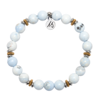 Courage Within Collection- Light Blue White Agate Gemstone Bracelet