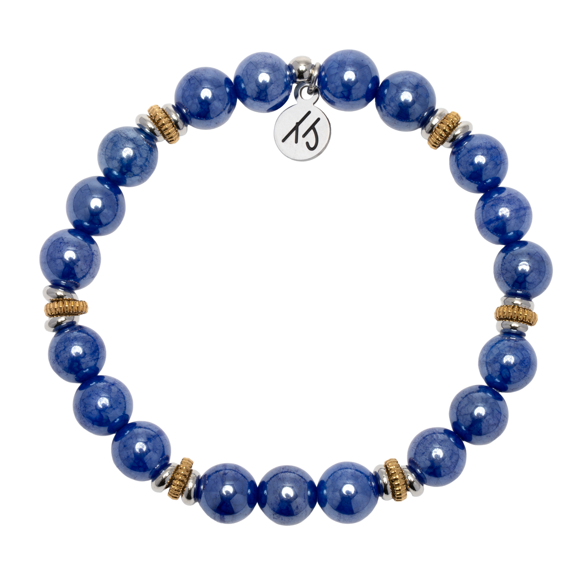Courage Within Collection- Navy Agate Gemstone Bracelet