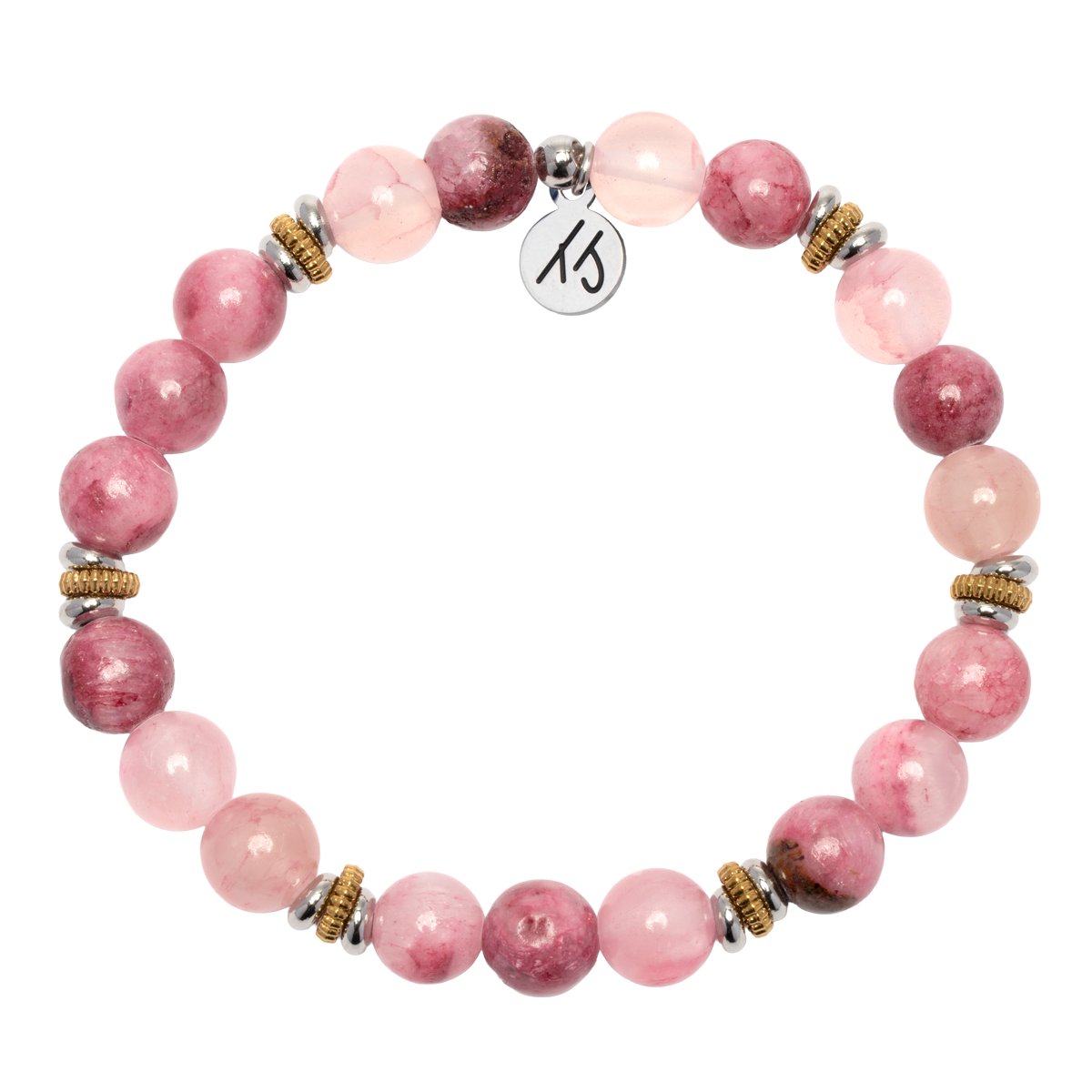 Courage Within Collection- Pink Chalcedony Gemstone Bracelet