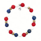 Courage Within Collection- Red White & Blue Gemstone Bracelet