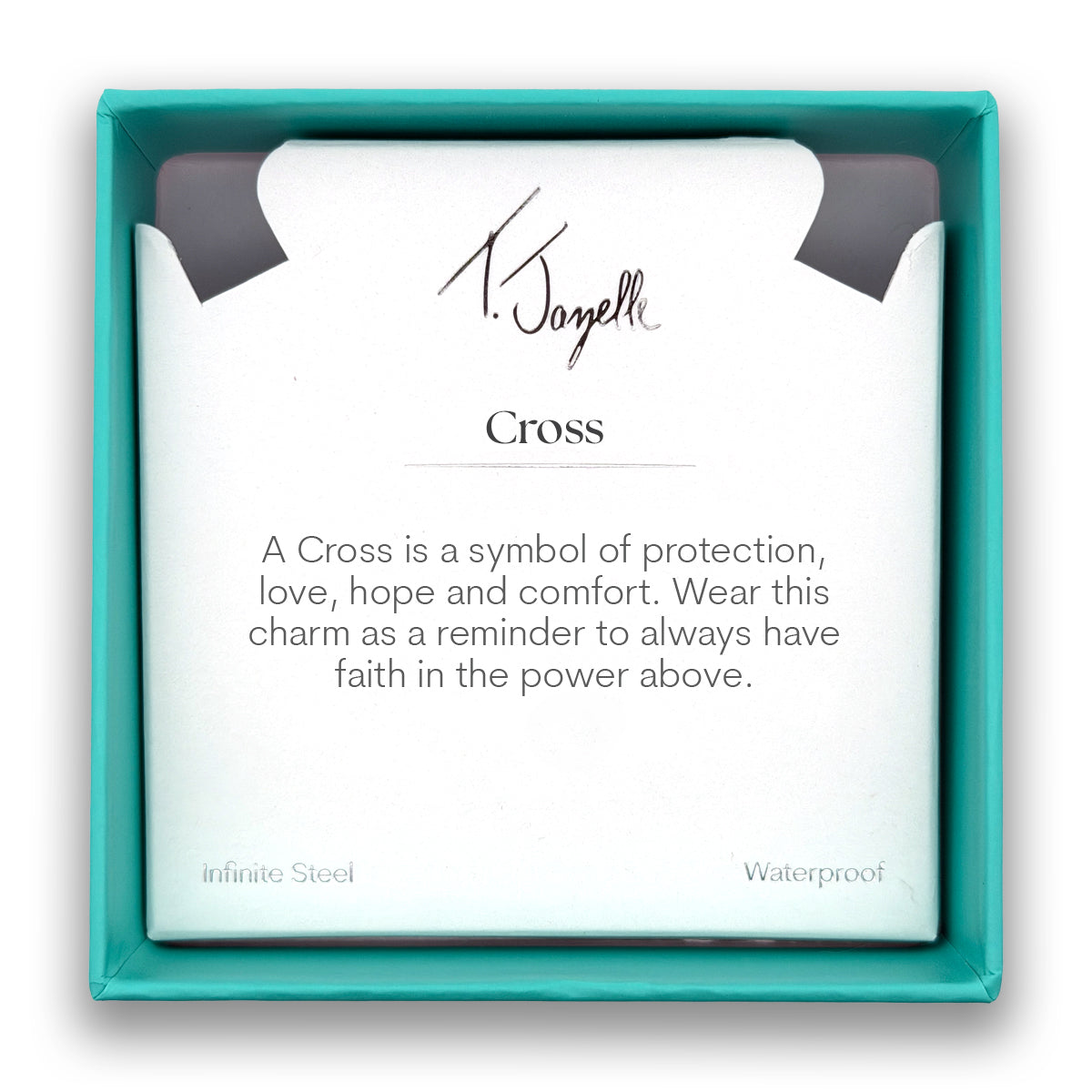 Cross CZ Charm with Kunzite Gemstone Bracelet
