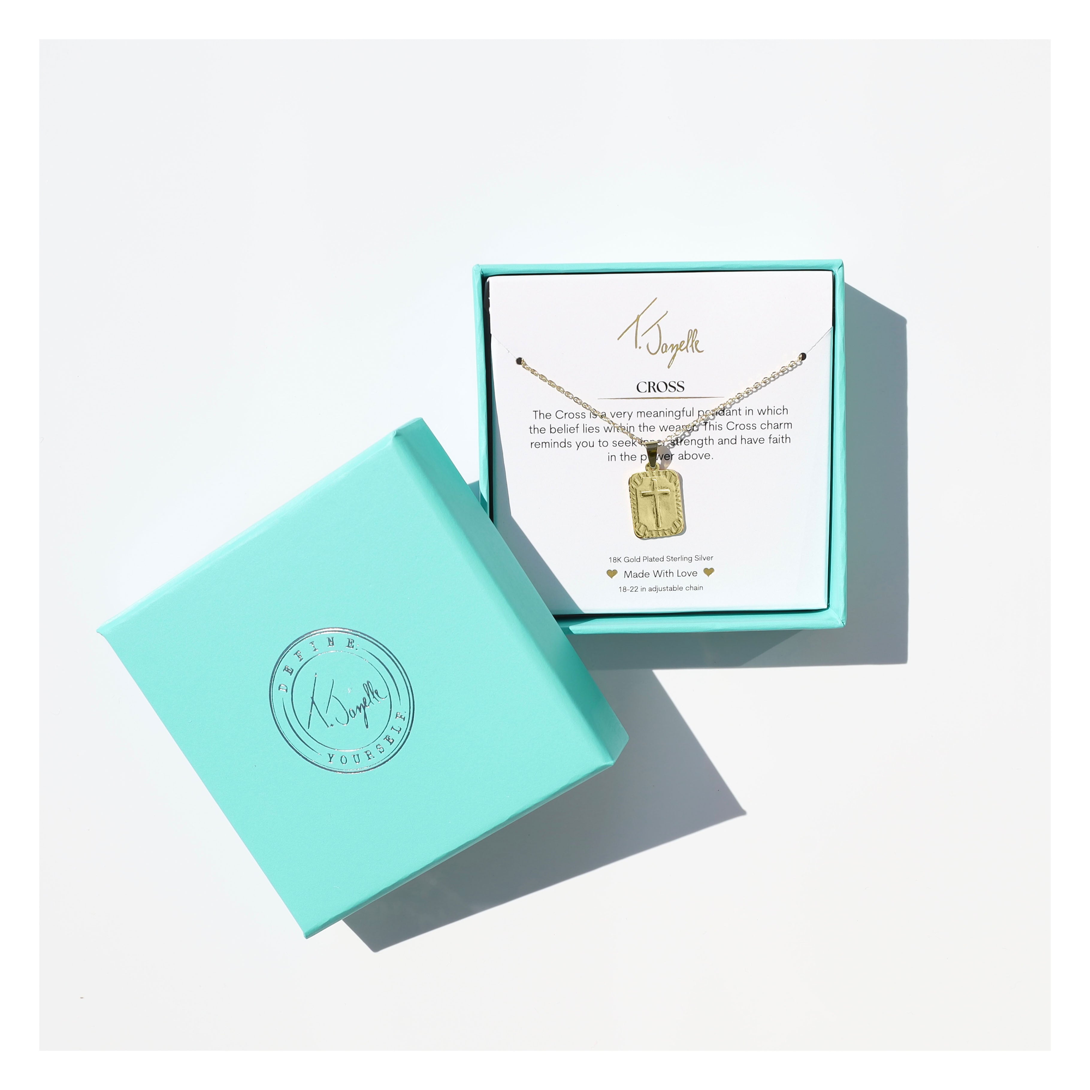 Cross Gold Charm Necklace