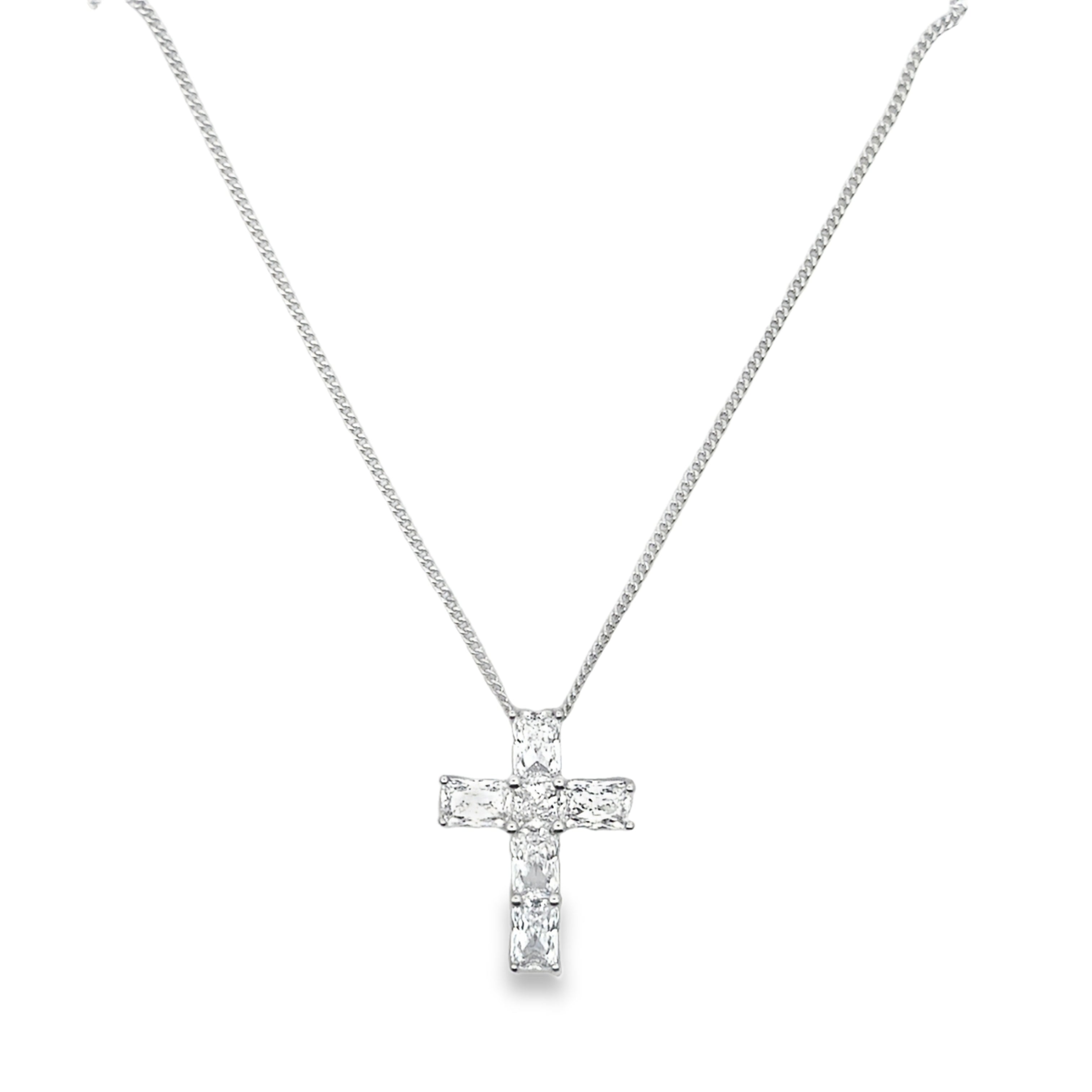 Cross of Grace Sterling Silver Charm Necklace