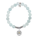 Dare to Be Different Charm with Blue Aquamarine Jade Gemstone Bracelet