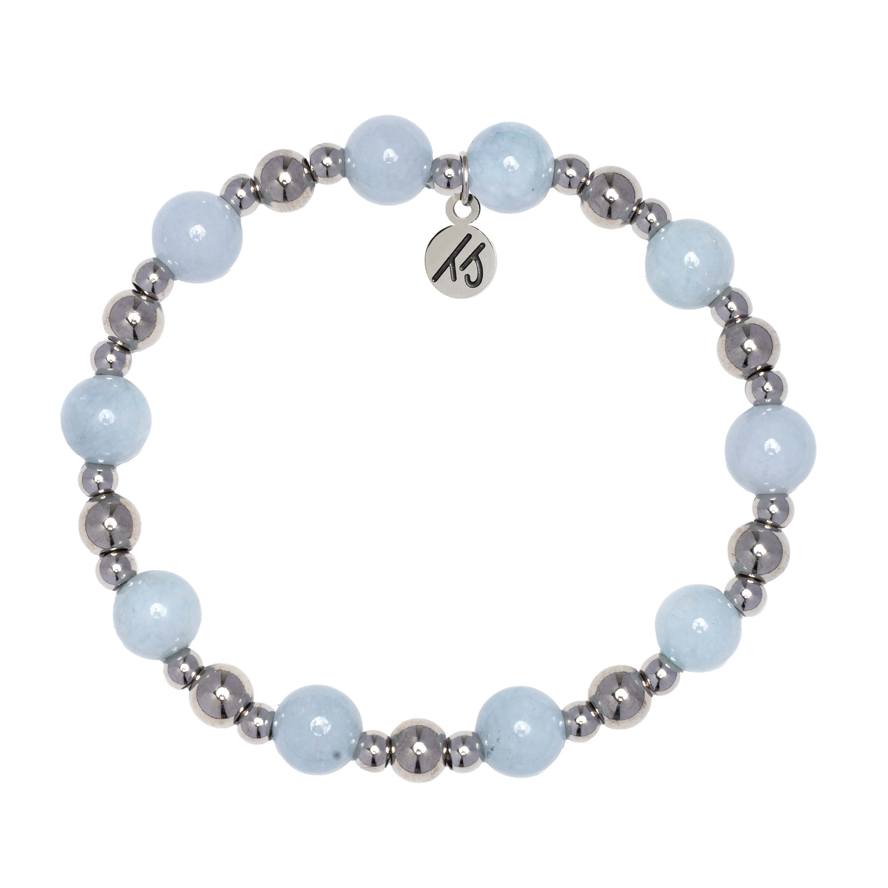 Aquamarin-Kaninchen-Armband Feines Perlenarmband