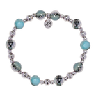 Day by Day Collection- Blue Silver Agate Gemstone Bracelet