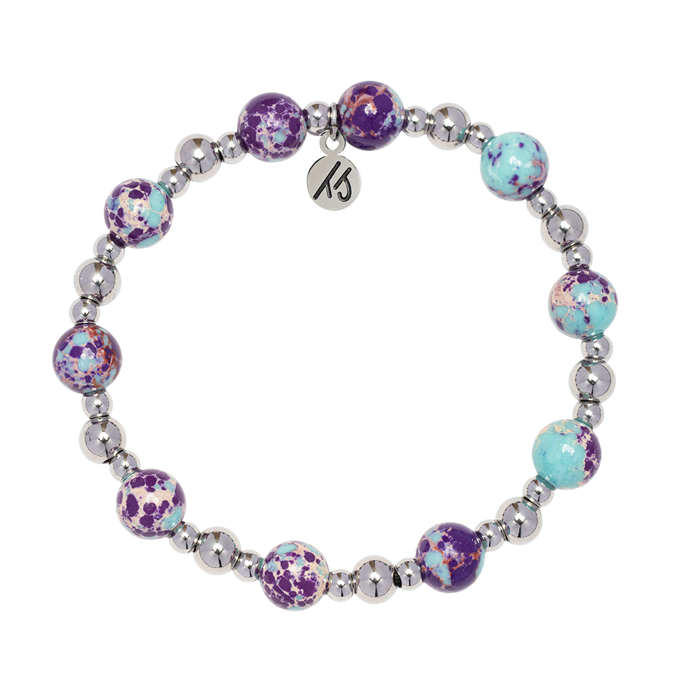 Day by Day Collection- Purple Blue Jasper Gemstone Bracelet