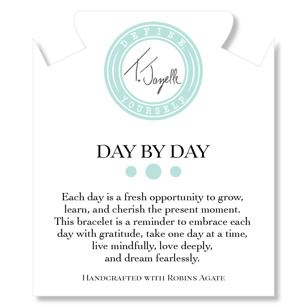 Day by Day Collection- Robins Egg Agate Gemstone Bracelet