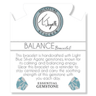 Defining Bracelet- Balance Bracelet with Blue Silver Agate Gemstones