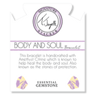 Defining Bracelet- Body and Soul Bracelet with Amethyst Citrine Gemstones