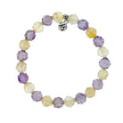 Defining Bracelet- Body and Soul Bracelet with Amethyst Citrine Gemstones