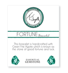 Defining Bracelet- Bracelet with Green Fire Agate Gemstones