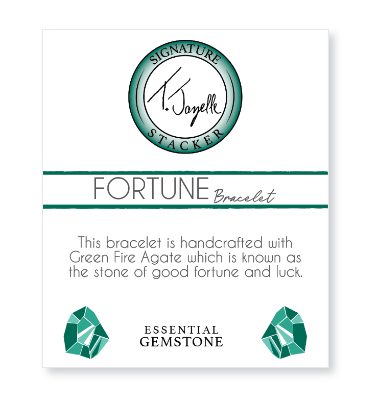 Defining Bracelet- Bracelet with Green Fire Agate Gemstones