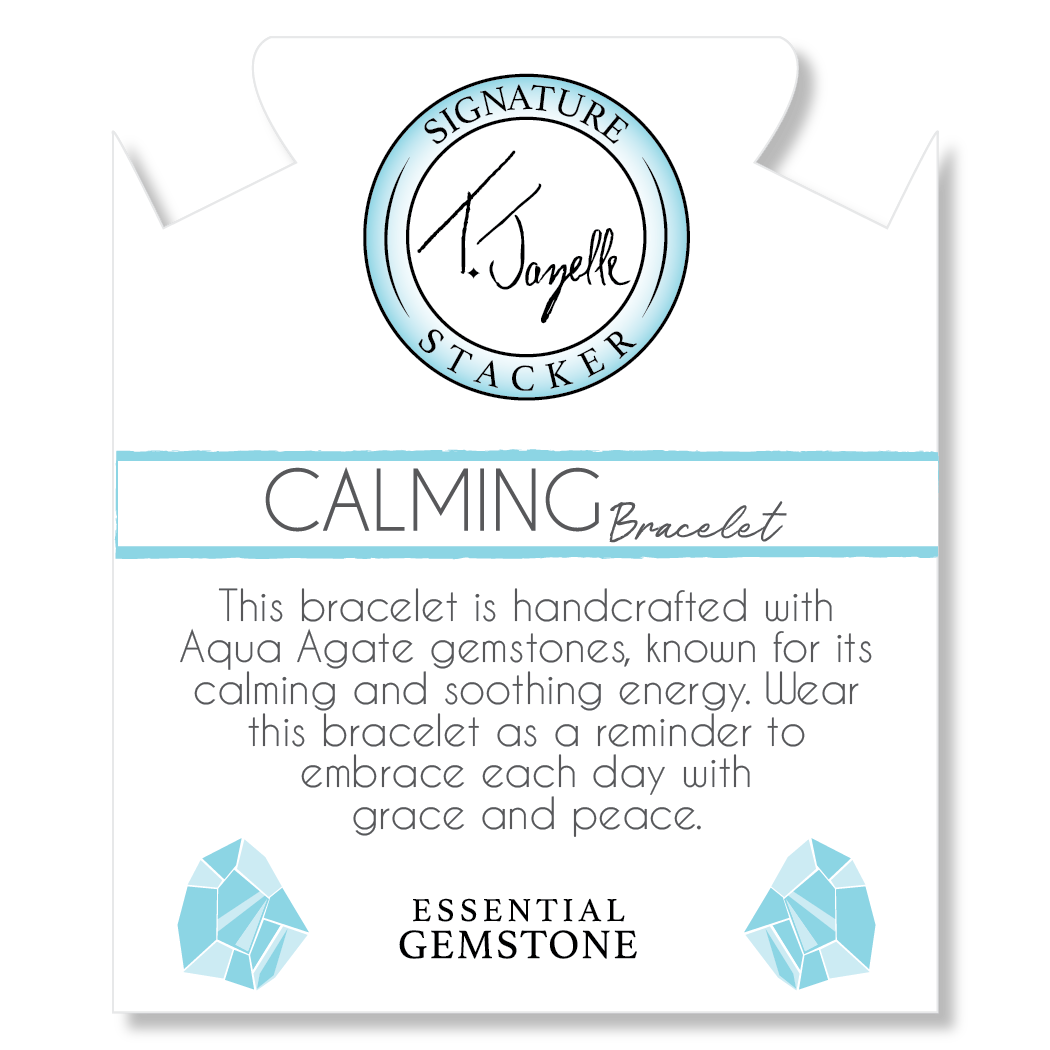 Defining Bracelet- Calming Bracelet with Aqua Agate Gemstones