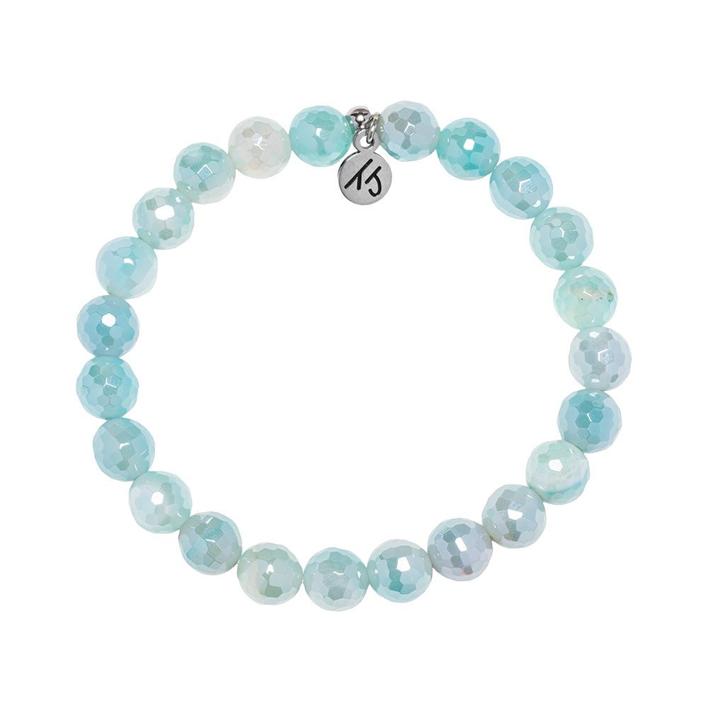 Defining Bracelet- Calming Bracelet with Aqua Agate Gemstones