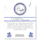 Defining Bracelet- Clarity Bracelet with Silver Dipped Sky Blue Agate Gemstones