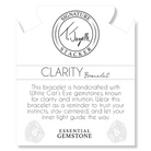 Defining Bracelet- Clarity Bracelet with White Cats Eye Gemstones