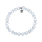 Defining Bracelet- Clarity Bracelet with White Cats Eye Gemstones