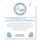 Defining Bracelet- Confidence Bracelet with Robins Egg Agate Gemstones
