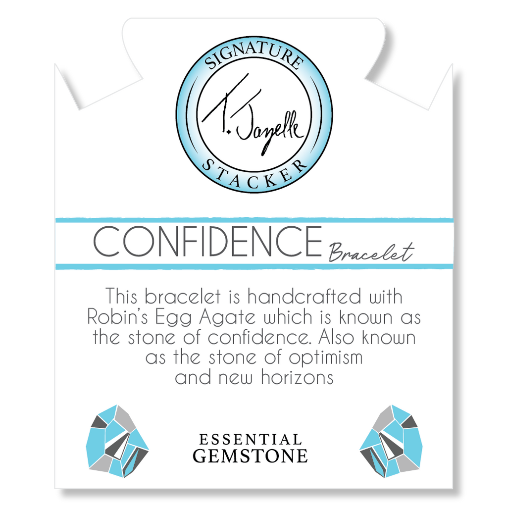Defining Bracelet- Confidence Bracelet with Robins Egg Agate Gemstones