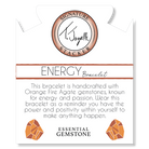 Defining Bracelet- Energy Bracelet with Orange Fire Agate Gemstones