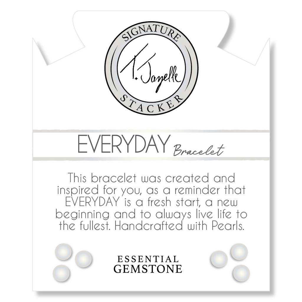 Defining Bracelet- Everyday Bracelet with Pearl Gemstone