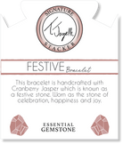 Defining Bracelet- Festive Bracelet with Cranberry Jasper Gemstones