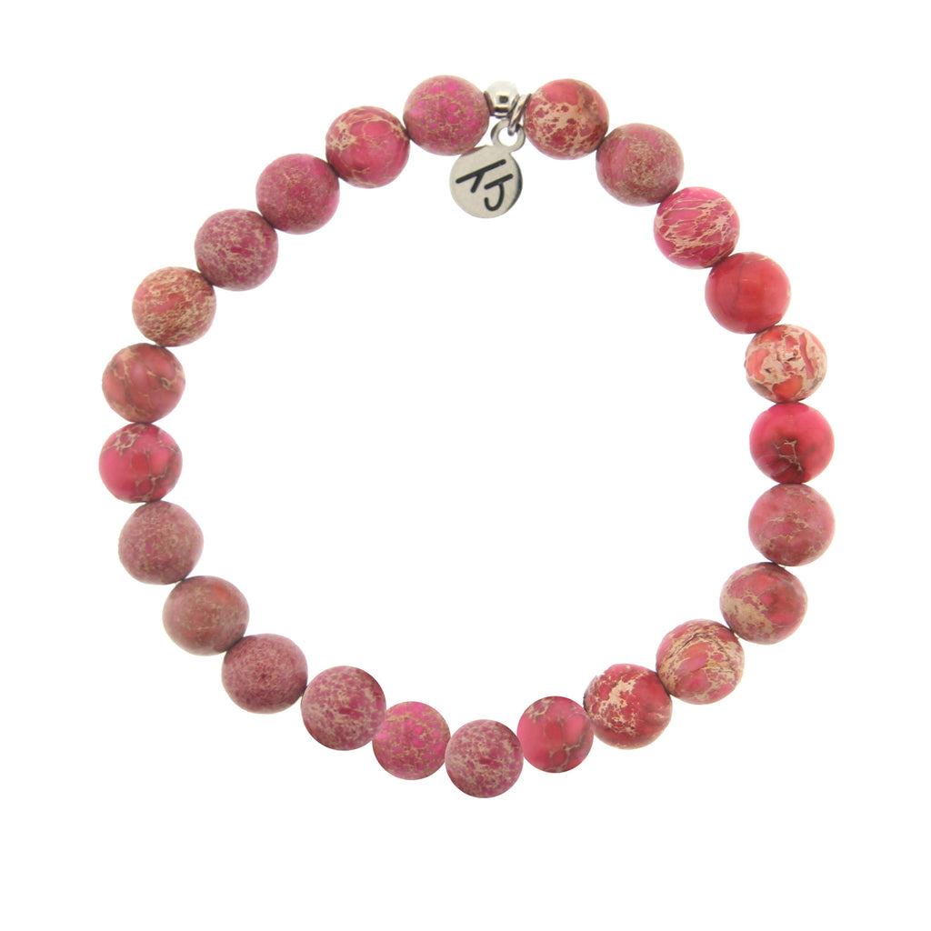 Defining Bracelet- Festive Bracelet with Cranberry Jasper Gemstones