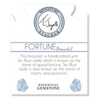 Defining Bracelet- Fortune Bracelet with Sky Blue Jade Gemstones