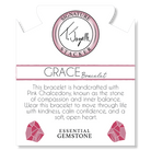 Defining Bracelet- Grace Bracelet with Pink Chalcedony Gemstones