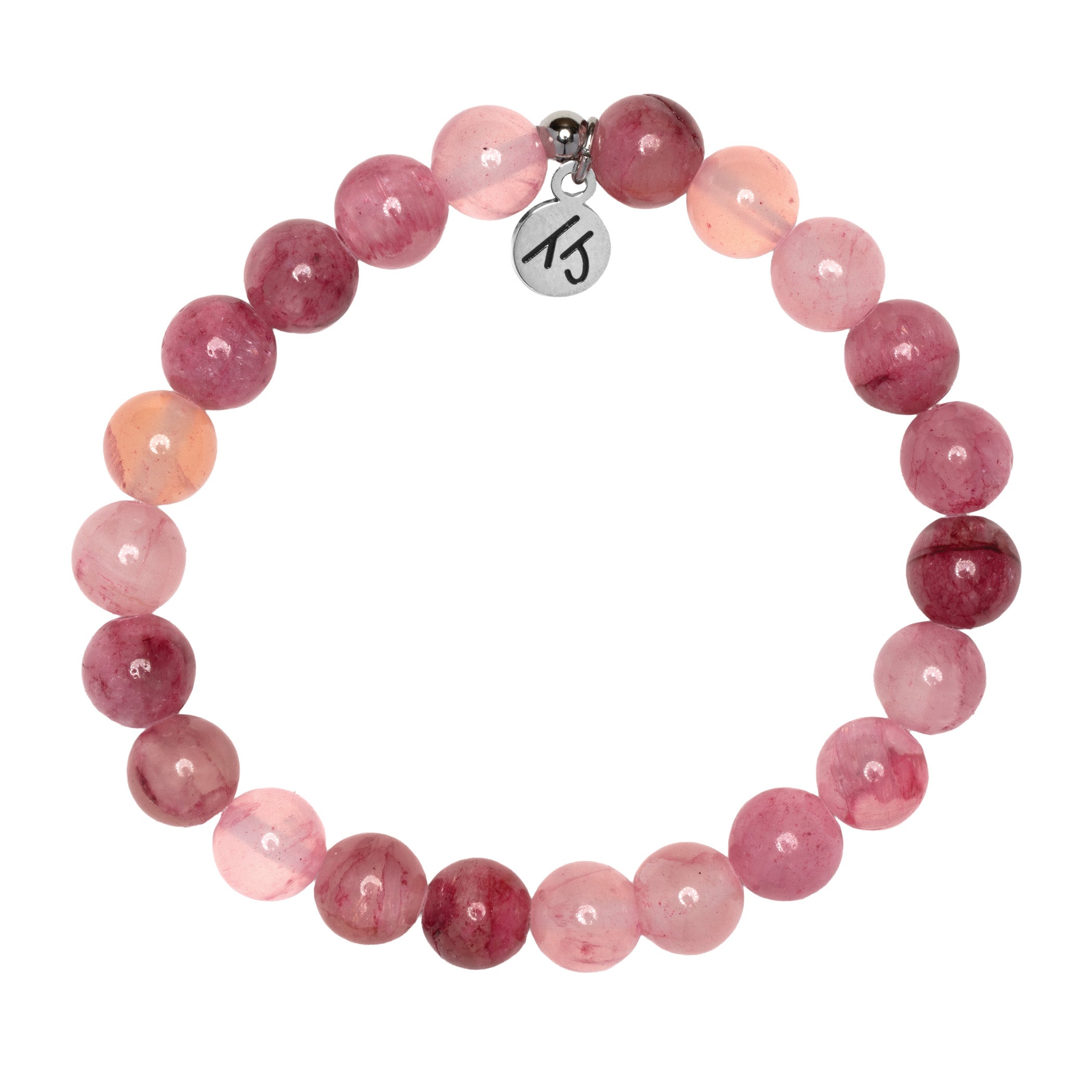 Defining Bracelet- Grace Bracelet with Pink Chalcedony Gemstones