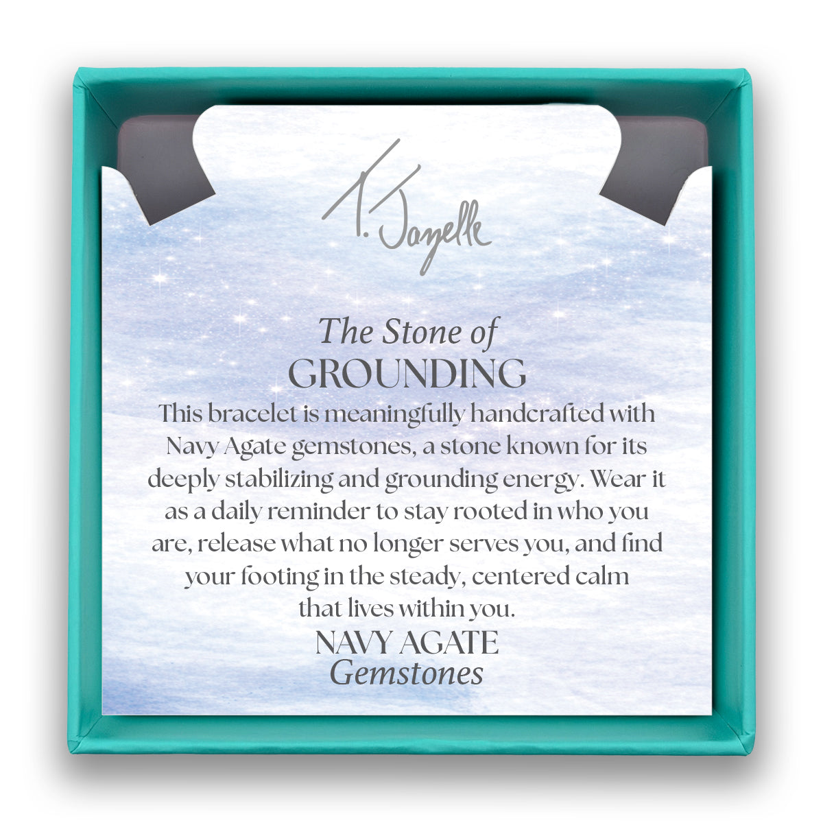 Defining Bracelet- Grounding Bracelet with Navy Agate Gemstones