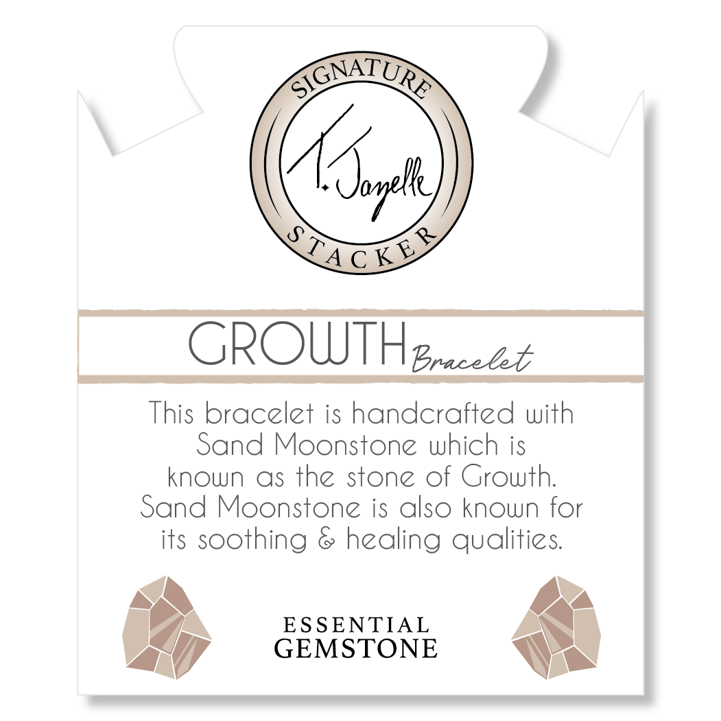 Defining Bracelet- Growth Bracelet with Sand Moonstone Gemstones
