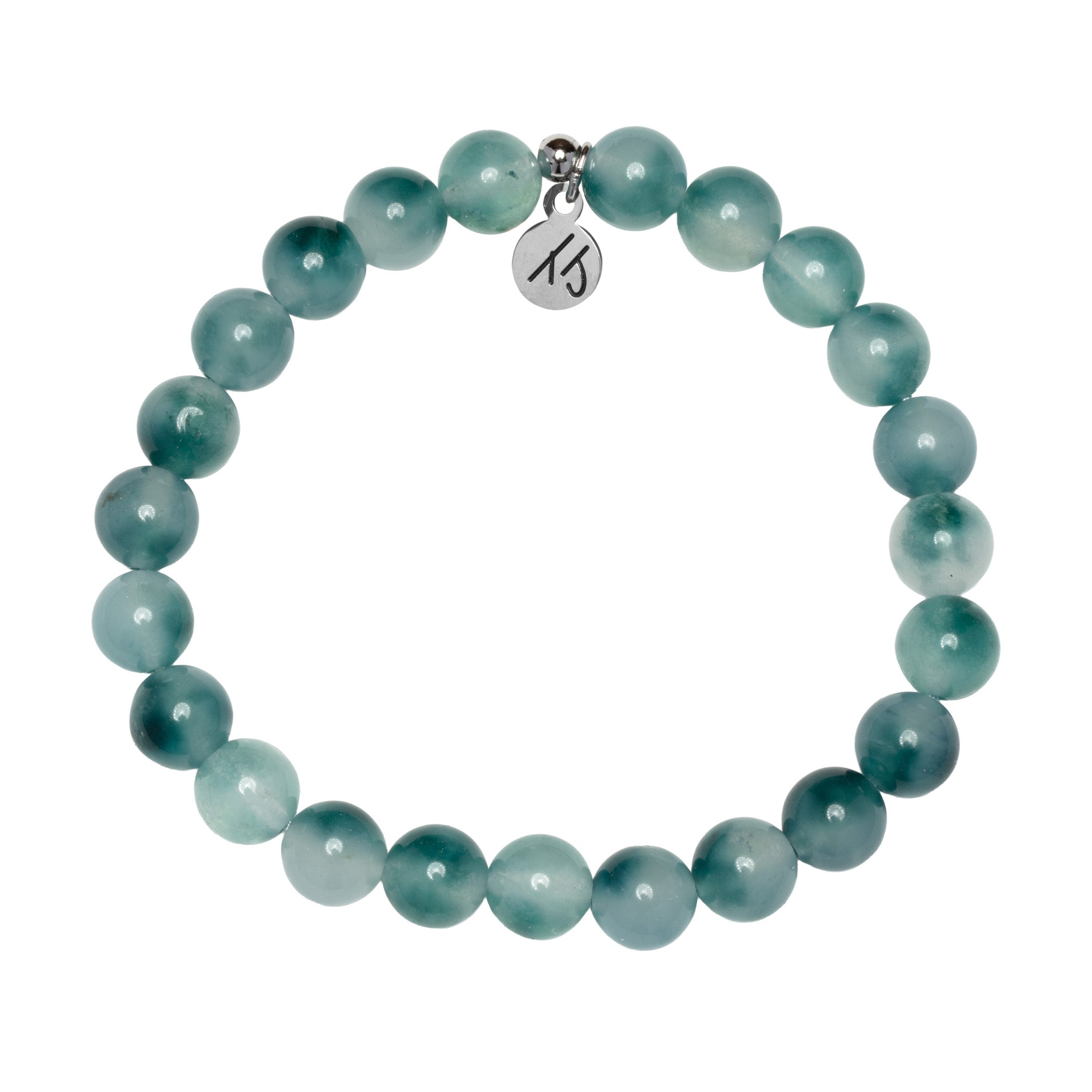 Defining Bracelet- Harmony Bracelet with Teal White Jade Gemstones