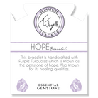 Defining Bracelet- Hope Bracelet with Purple Turquoise Gemstones
