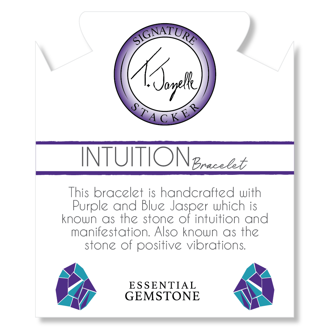 Defining Bracelet- Intuition Bracelet with Purple Blue Jasper Gemstones