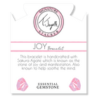 Defining Bracelet- Joy Bracelet with Sakura Agate Gemstones