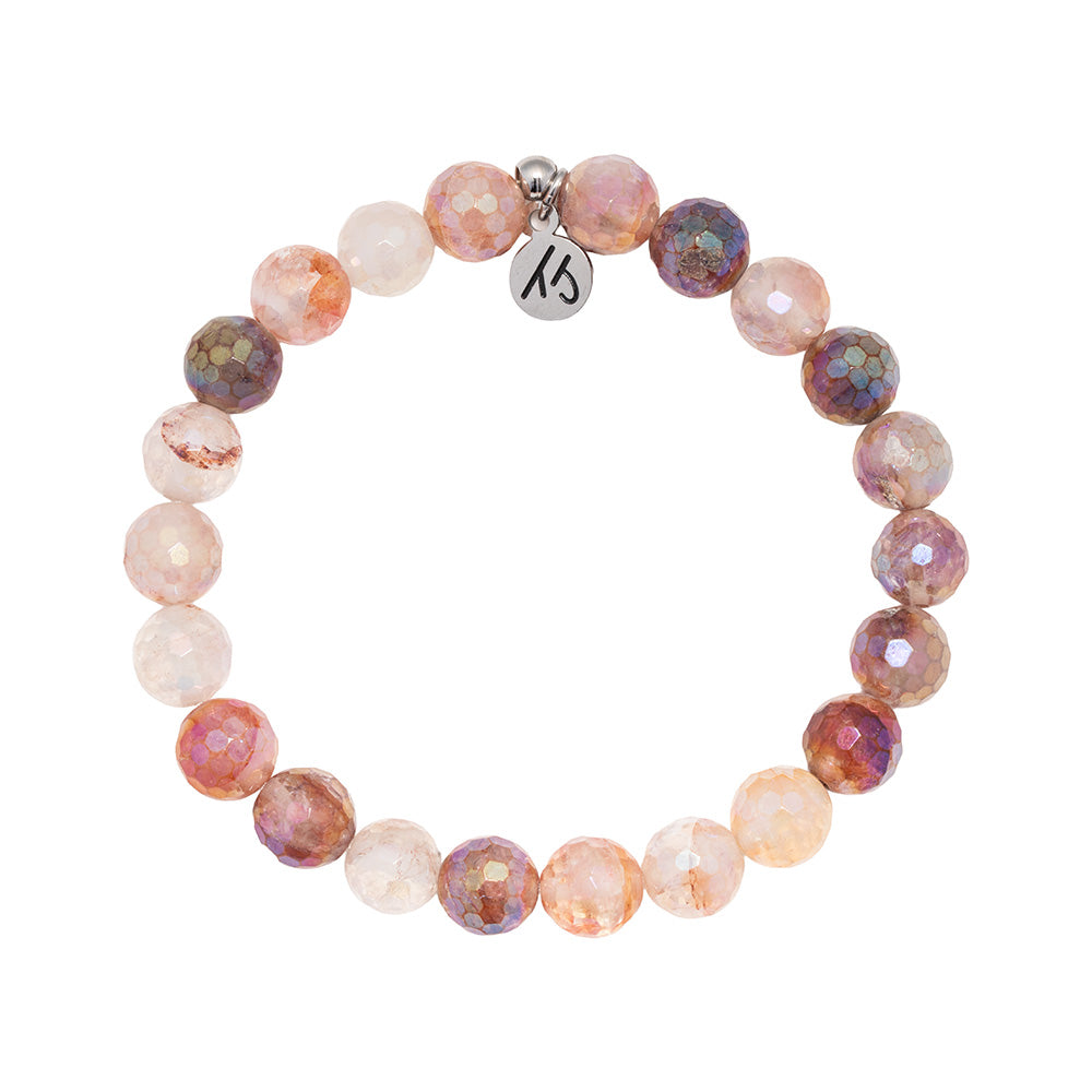 Defining Bracelet- Love Bracelet with Strawberry Quartz Gemstones