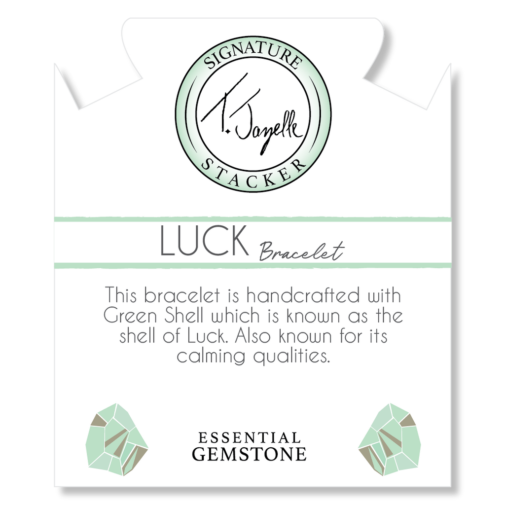 Defining Bracelet- Luck Bracelet with Light Green Shell Gemstones