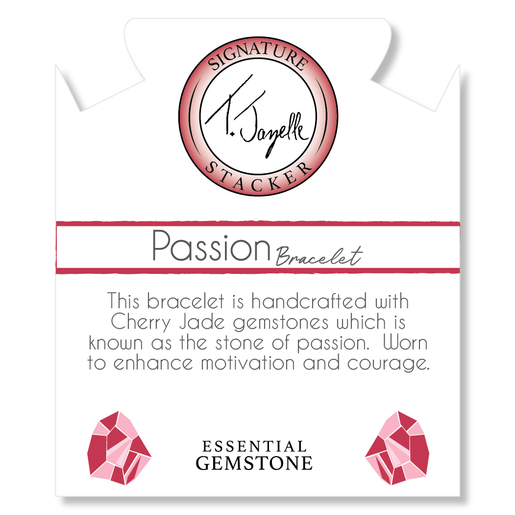 Defining Bracelet-Passion Bracelet with Cherry Jade Gemstones