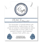 Defining Bracelet- Peace Bracelet with Aquamarine Jade Gemstones
