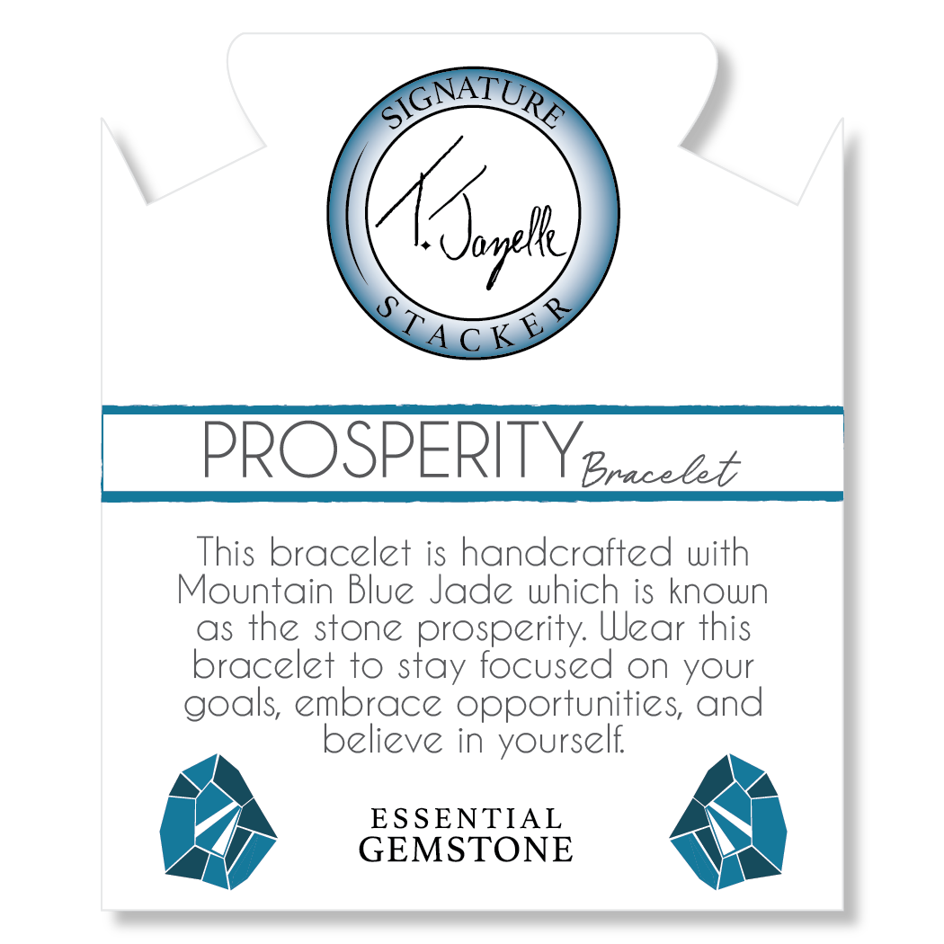 Defining Bracelet- Prosperity Bracelet with Mountain Blue Jade Gemstones