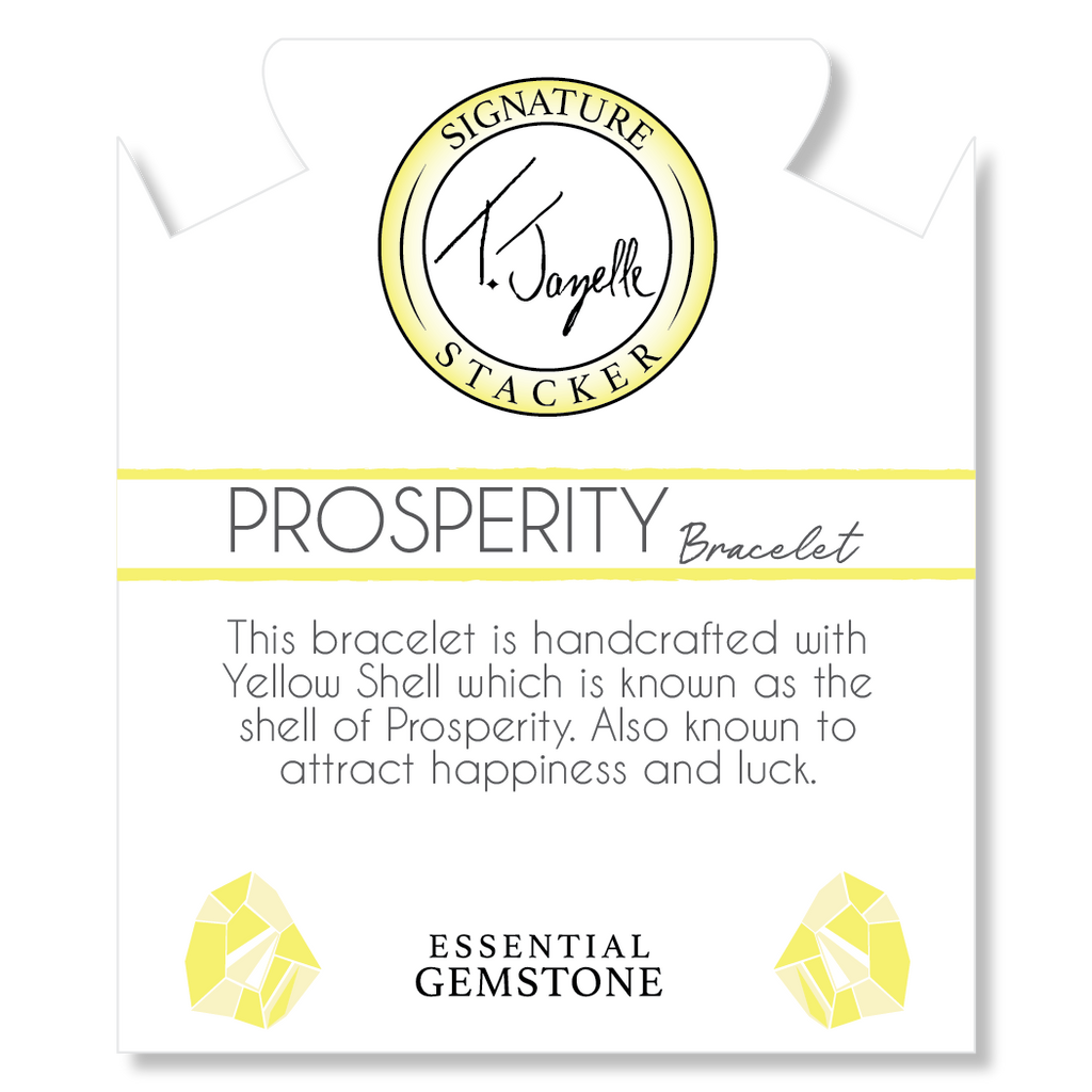 Defining Bracelet- Prosperity Bracelet with Yellow Shell Gemstones